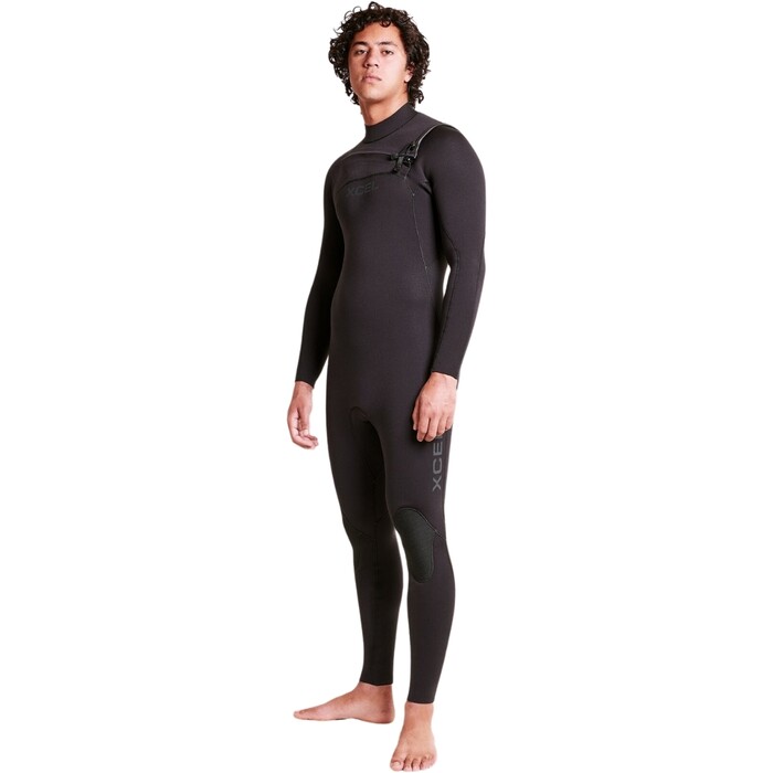 2024 Xcel Mens Comp+ 4/3mm Chest Zip Wetsuit MN43CPC4BK - Black